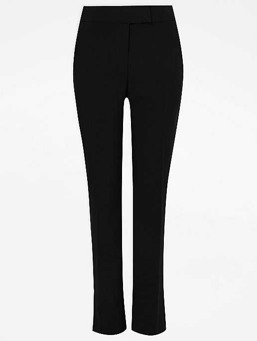 Pantaloni evazati office cu talie inalta negri George marimea M/38