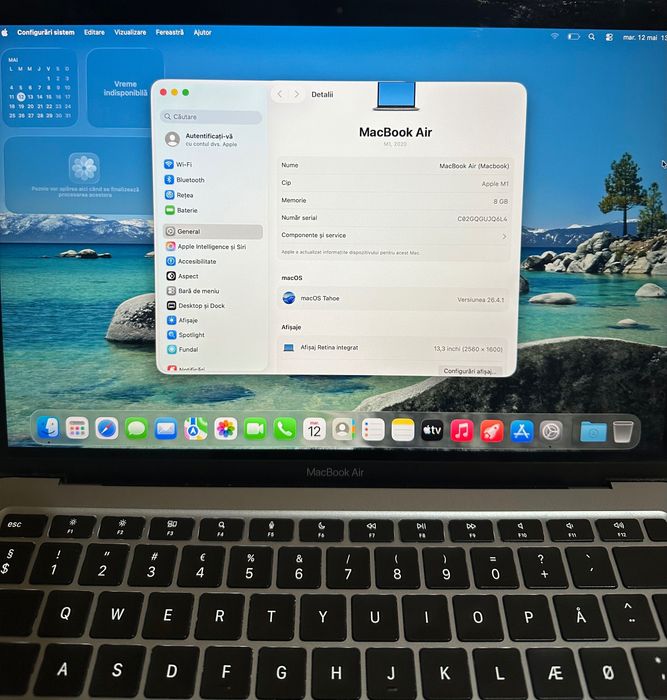 Super Preț! MacBook Air M1, 8gb, 256 gb! Perfect funcțional!