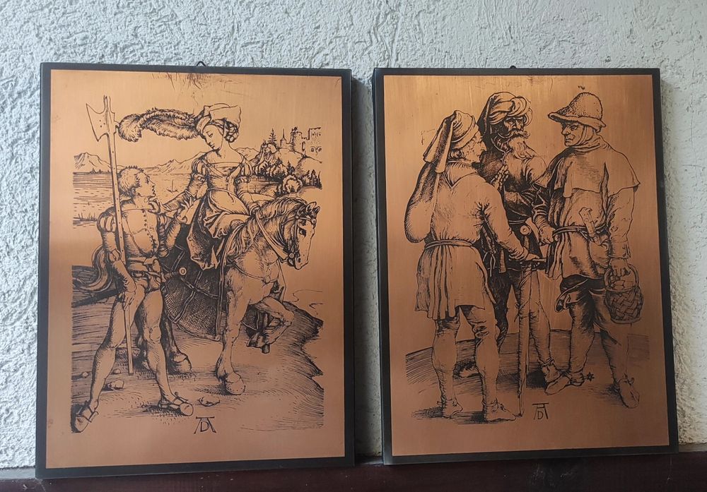 Две картини с медно покритие