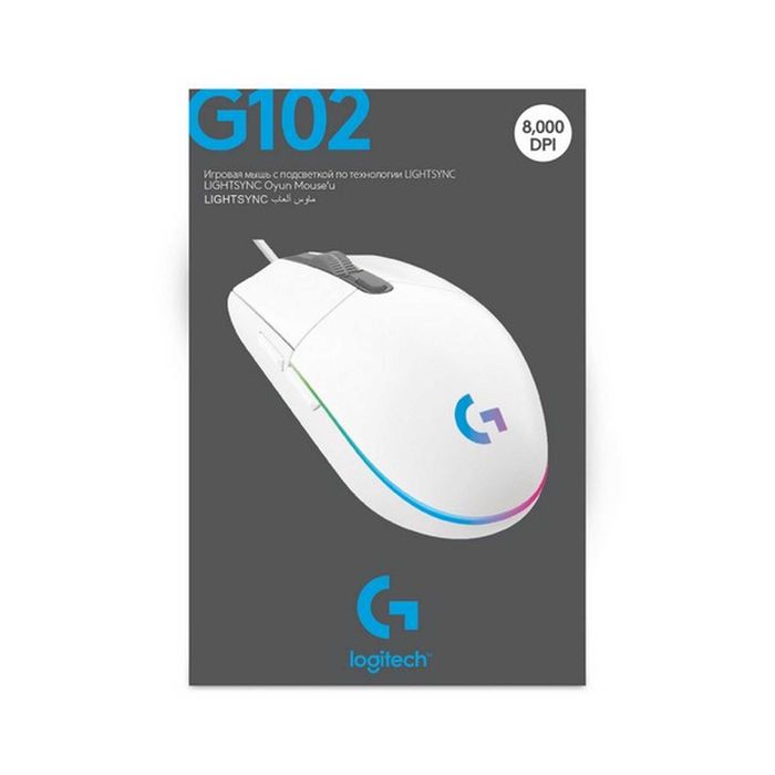 Мышь Logitech G102 LightSync, White, USB