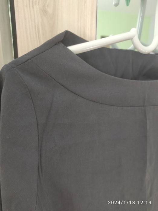 Матирана черна дамска елегантна туника