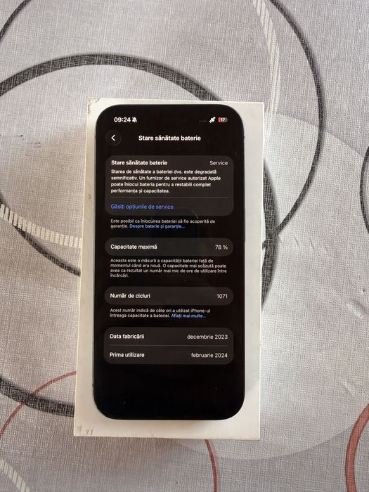 Iphone 15 pro negru