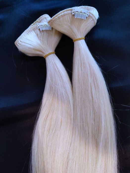 Качествени РЕМИ екстеншъни 100% естествена коса за удължаване. 45-70см