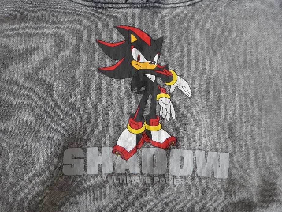 Нов детски суитшърт Н&М с принт и качулка, размер 98-104см, Sonic