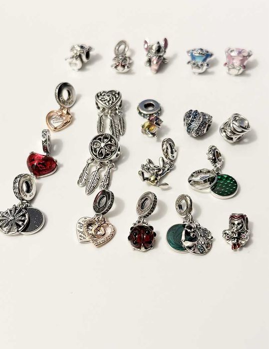 19 talismane Pandora argint - vând la bucată SAU lot