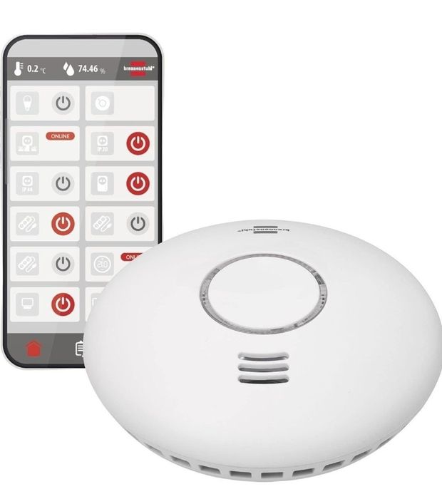 Detectorul de fum brennenstuhl®Connect Wifi vă alarmează imediat cu un