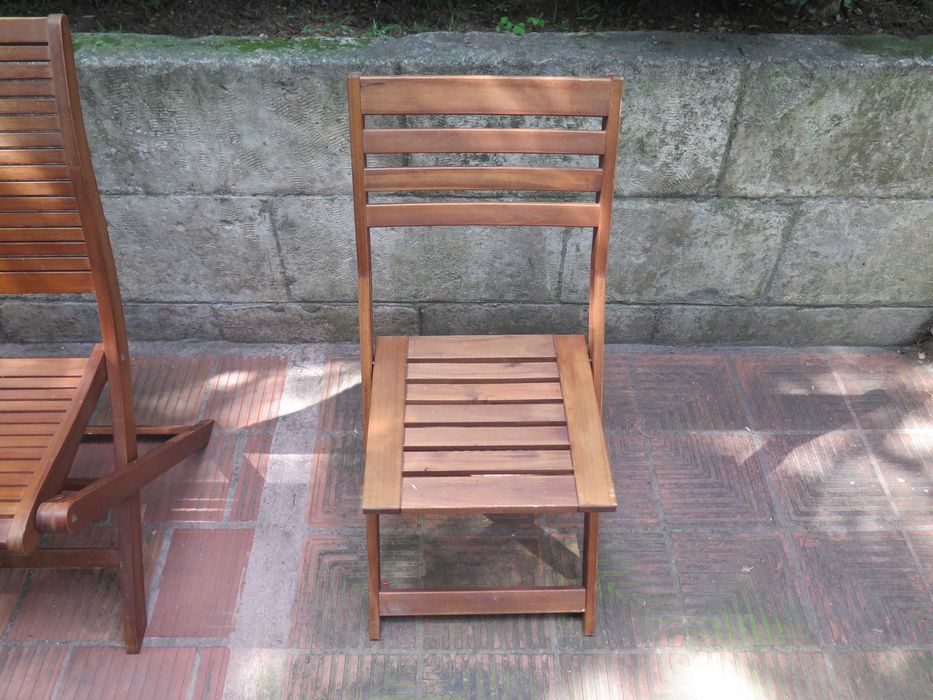 Скандинавски сгъваем стол, тиково дърво