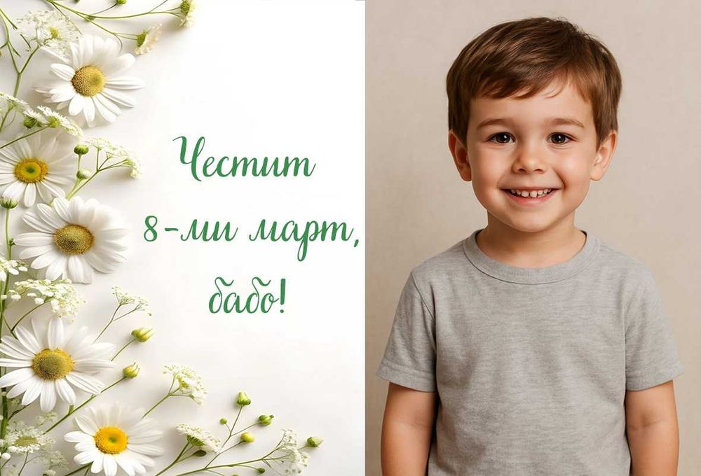 Подарък за 8-ми март, Магнит със снимка