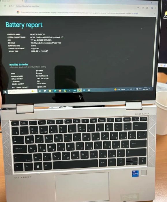 Сенсорный HP Elitebook x360 830 G8 для работы, учебы, коммандировок