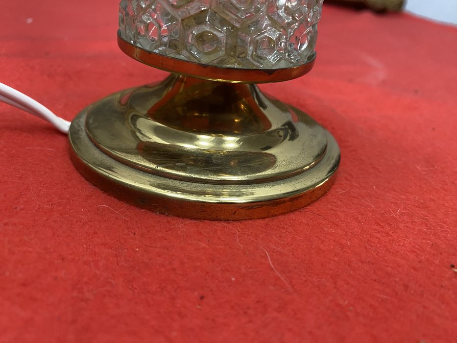 Френска лампа от кристал и месинг