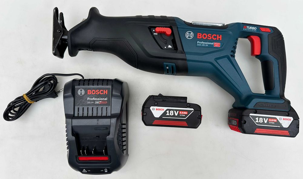 BOSCH GSA 18V-28 -Безчетков саблен трион 2x18V 5.0Ah неразличим от нов