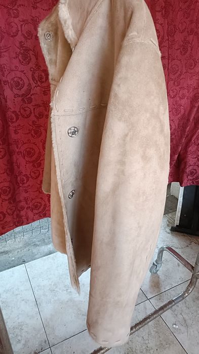 Haina de piele cu blană