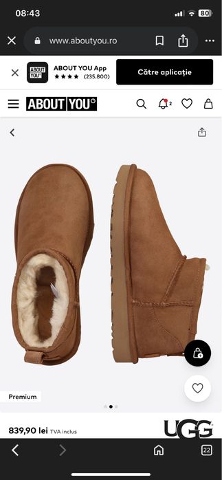 Vand ugg noi,marimea  36, culoare maro.Mai multe poze in privat