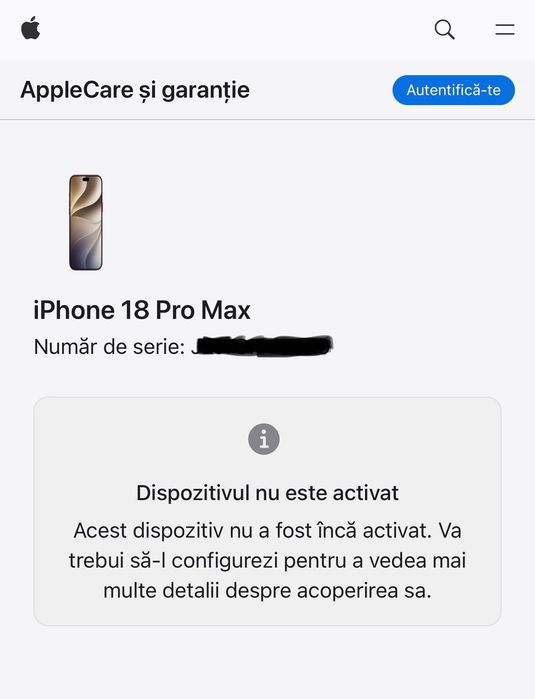 iPhone 18 Pro Max 512GB Nou