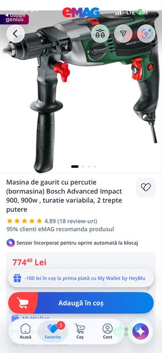 Masina de gaurit si insurubat Bosch cu percutie