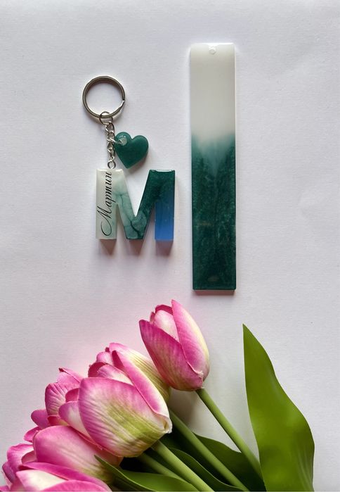 Ключодържател буква от епоксидна смола