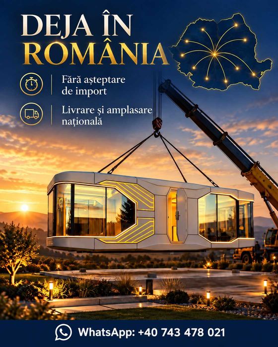 Casă capsulă premium X7 36,5 mp - disponibilă imediat în România