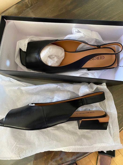 Sandale GERONEA 39, piele, NOI