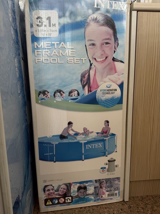 Надуваем басейн INTEX 305x76см