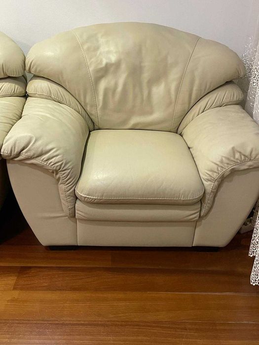 set canapea + 2 fotolii piele naturala Mobexpert Bucuresti sector 1