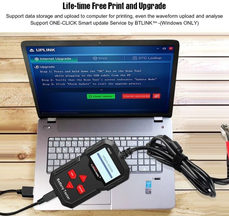 Тестер за акумулатор 12v / 24v проверка на акумулатор товарна вилка