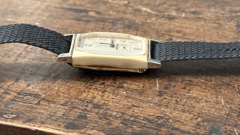 Omega tank ceas mecanic barbatesc carcasa din os