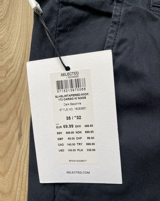 SELECTED Homme cargo/Нов мъжки карго панталон W38