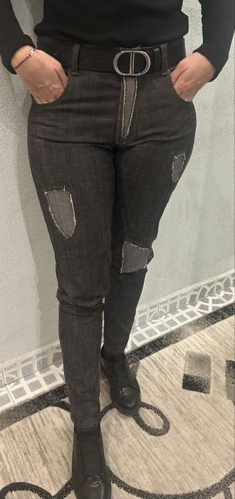 Сиви дамски дънки