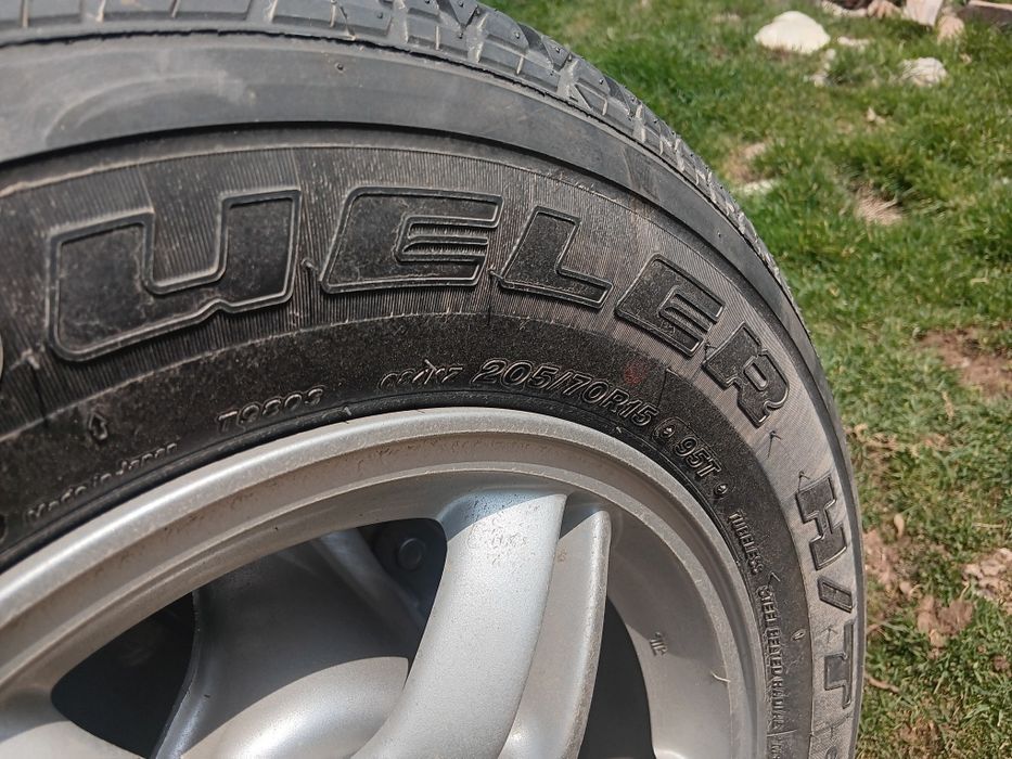 205 70 15 гума с джанта 5x114.3 R15 honda CRV 1бр резерва гума