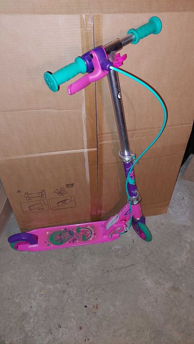 Trotineta copii, pliabila, cu frana, Oxelo Play 5 Violet