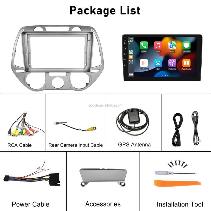 Мултимедия за Hyundai I20 Навигация дисплей плеър Android i20 2DIN GPS