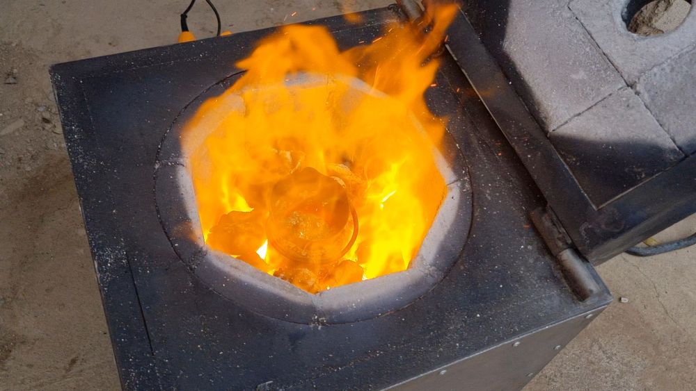 Мис алюминий латунь эритиш учун печ