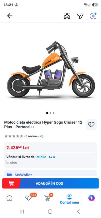 Motocicleta electrica ca noua