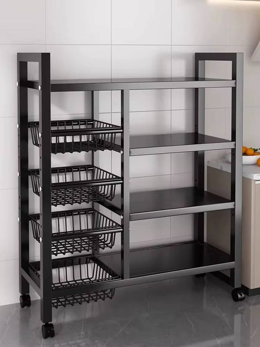 Металлическая кухонная полка стеллаж для хранения.