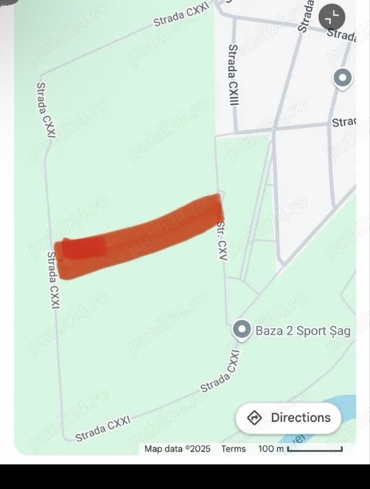 Teren intravilan (si in  rate) Cartierul nou zona  baza sportiva Sag