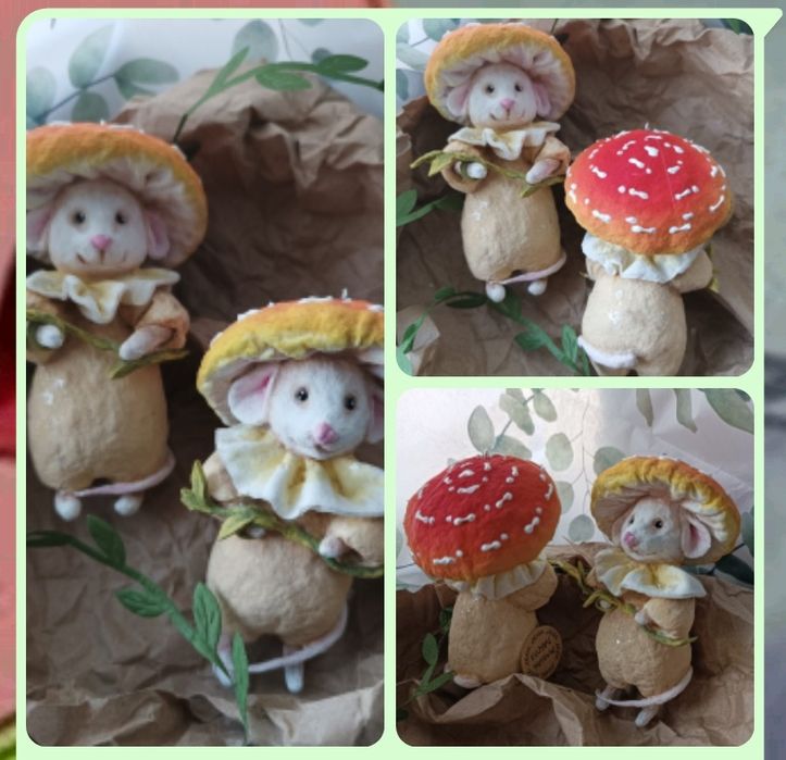 Ёлочные игрушки из ваты