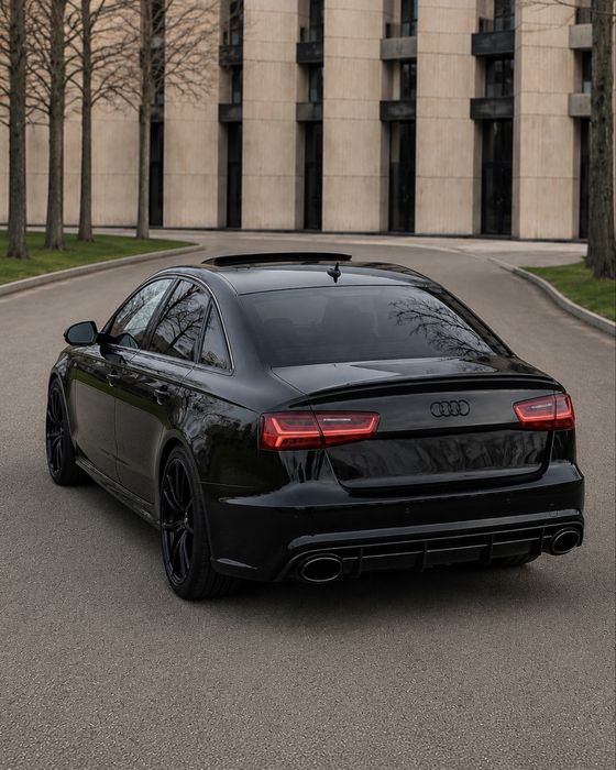 Дифузьор с ауспухови накрайници стил RS6 Audi A6 S-Line/S6 Sedan/Avant 2015-2018