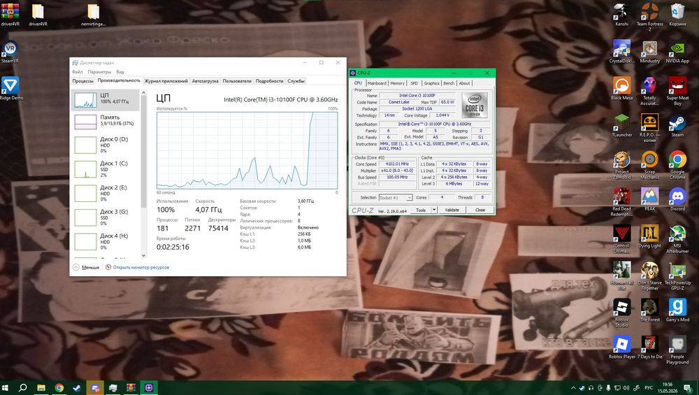 Процессор Intel core I3 10100f