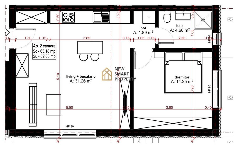 De vanzare apartamente NOI cu 2 camere Dimitrie Anghel