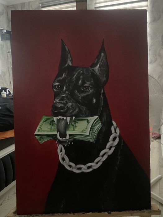 Продам картину «Доберман»