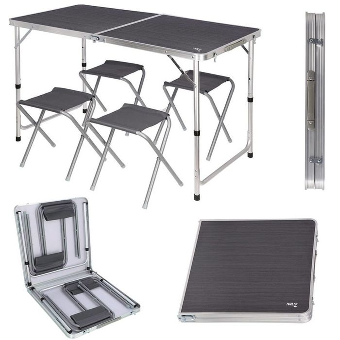 Сгъваема къмпинг маса с 4 стола



Технически характеристики:



Р