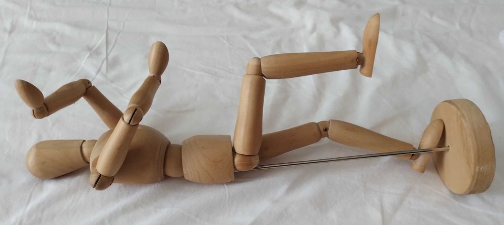 Дървен модел на човешка фигура за рисуване (манекен) 33cм.