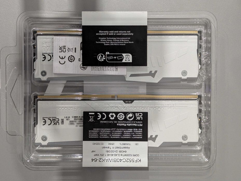 DDR5 Kingston FURY KF552C40BBAK2-64 & KF552C40BWAK2-64