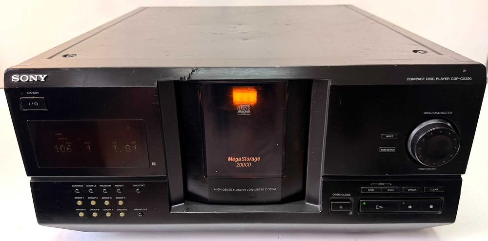 Sony CDP-CX220 Mega Storage 200 CD Player Text Optical pt Amplificator