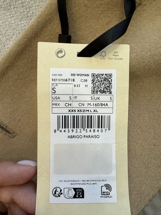 Новое пальто Mango Премиум сегмент на S, M, L-  44-46