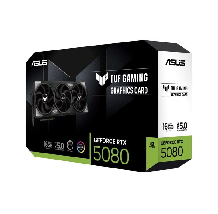 Видеокарта: ASUS TUF Gaming GeForce RTX 5080 OC 16GB GDDR7 – нова