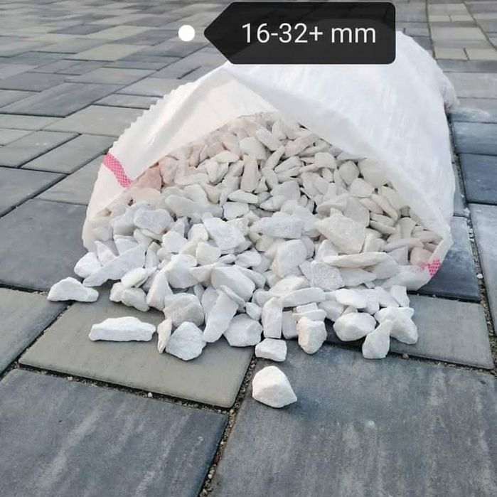 Piatră Albă Decorativă,Spartură de Marmură pentru Amenajări Grădini