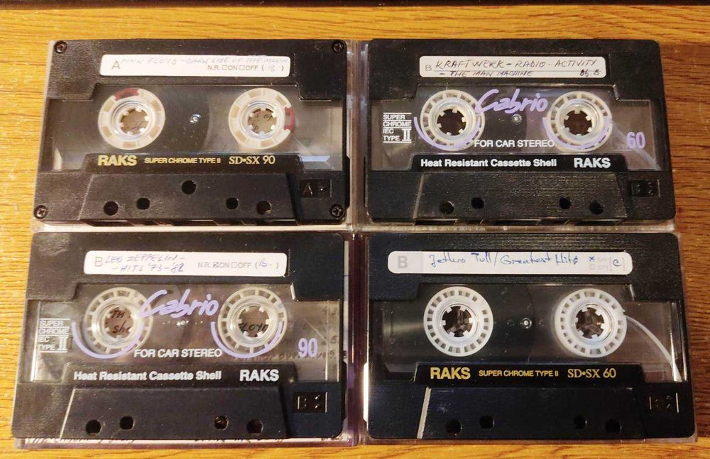 Vand set 4 casete audio Raks Chrome