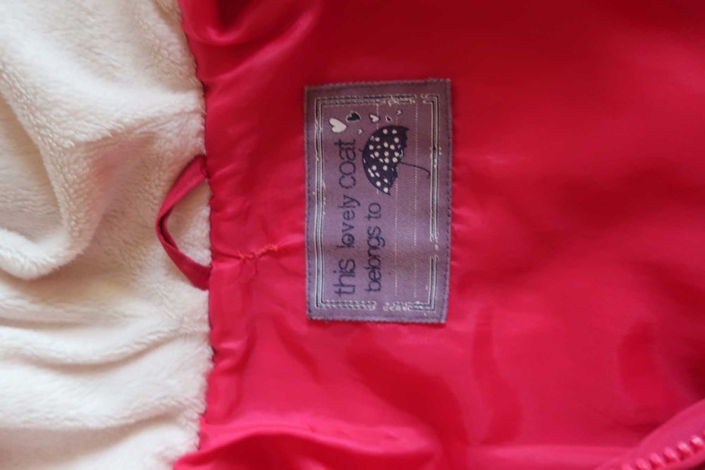 Marks Spencer,geaca groasa,roz,lunga,impermeabila,5-6-7 ani