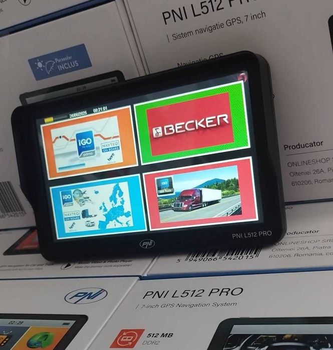 Cel mai rapid GPS camion - PNI L512 Pro - gata de drum, igo, becker